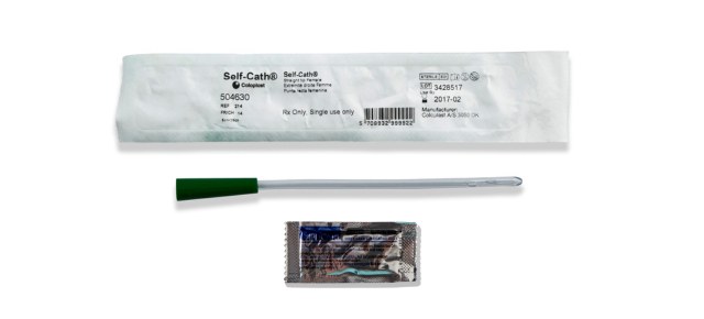coloplast 14 french female straight catheter with lubricant packet